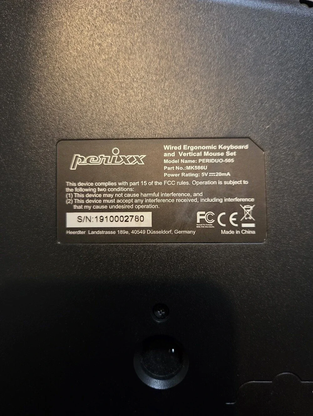 Perixx ergonomic keyboard